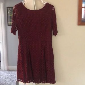 Burgundy Lace dress